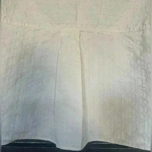 Zara Cropped Button Down Beige Cream Top Size Small - Picture 3 of 6